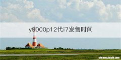 y9000p12代i7发售时间