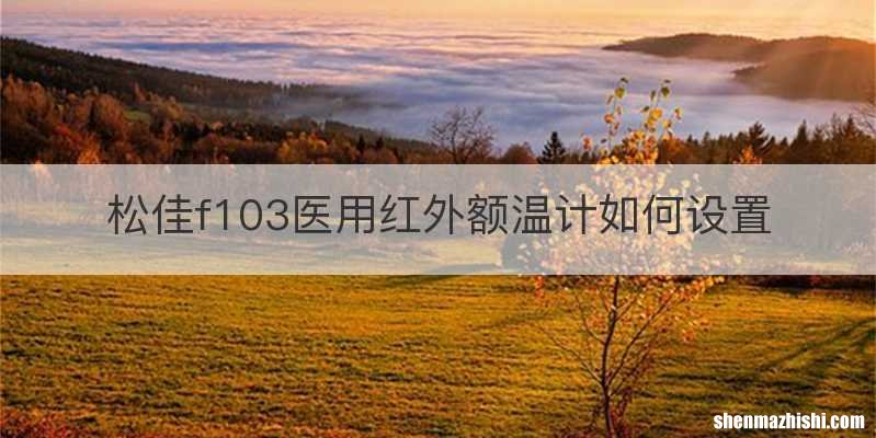 松佳f103医用红外额温计如何设置