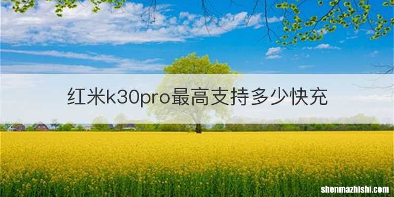 红米k30pro最高支持多少快充