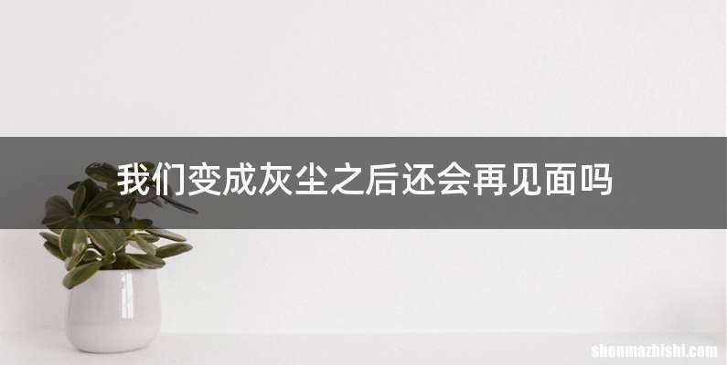 我们变成灰尘之后还会再见面吗
