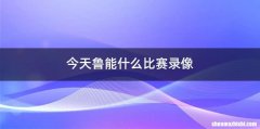 今天鲁能什么比赛录像