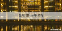 金婚唱什么歌最好