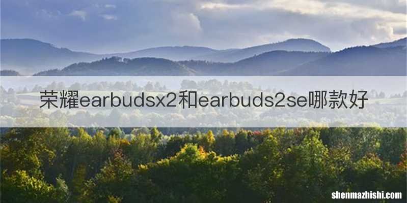 荣耀earbudsx2和earbuds2se哪款好