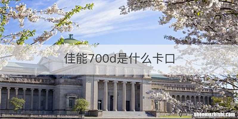 佳能700d是什么卡口