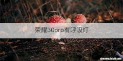荣耀30pro有呼吸灯