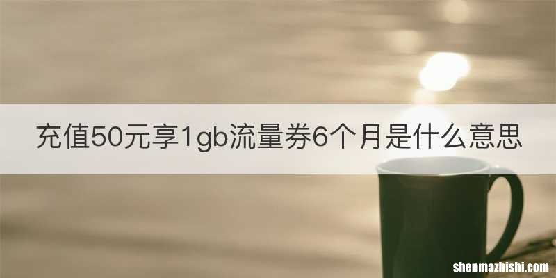 充值50元享1gb流量券6个月是什么意思