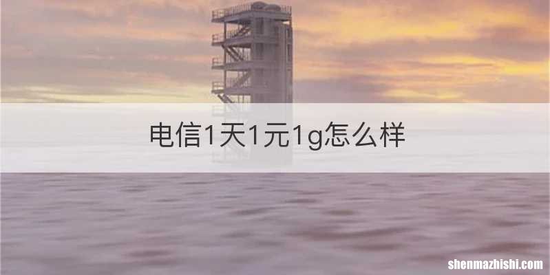 电信1天1元1g怎么样