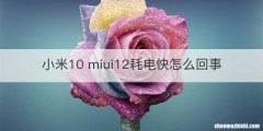 小米10 miui12耗电快怎么回事