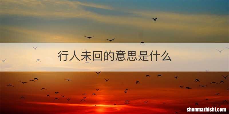 行人未回的意思是什么