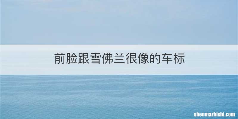 前脸跟雪佛兰很像的车标