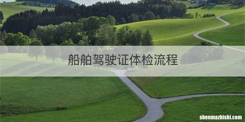 船舶驾驶证体检流程