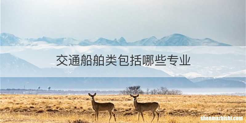 交通船舶类包括哪些专业