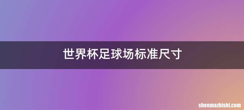 世界杯足球场标准尺寸
