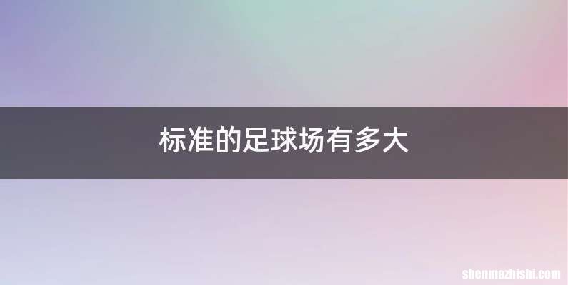 标准的足球场有多大