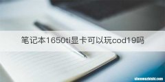 笔记本1650ti显卡可以玩cod19吗