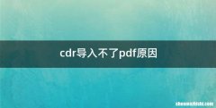 cdr导入不了pdf原因