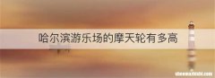 哈尔滨游乐场的摩天轮有多高