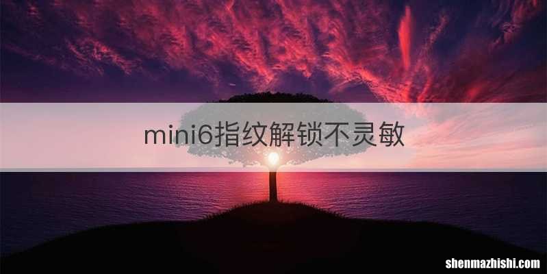 mini6指纹解锁不灵敏