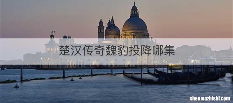 楚汉传奇魏豹投降哪集