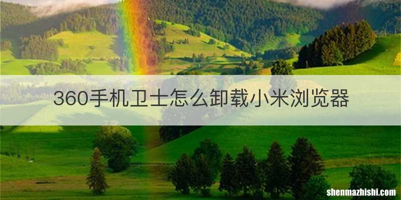 360手机卫士怎么卸载小米浏览器