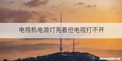 电视机电源灯亮着但电视打不开