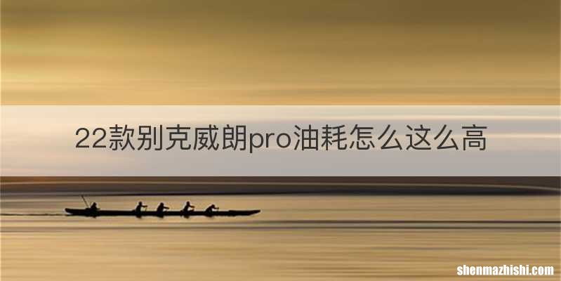 22款别克威朗pro油耗怎么这么高