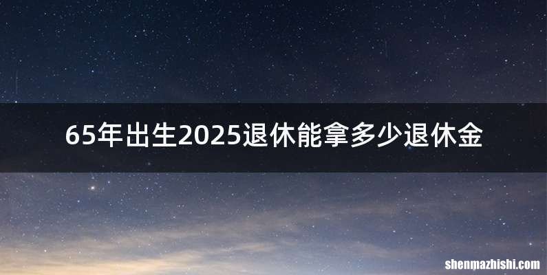 65年出生2025退休能拿多少退休金