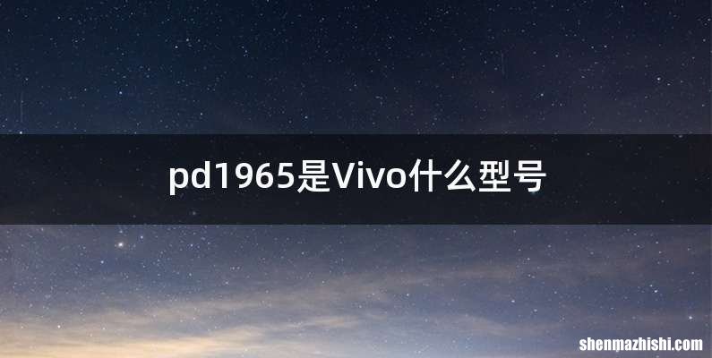 pd1965是Vivo什么型号