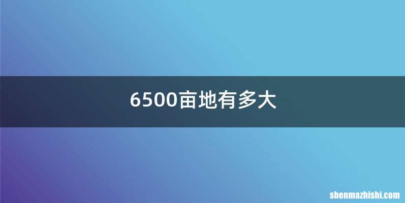6500亩地有多大