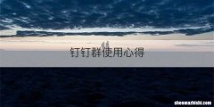 钉钉群使用心得