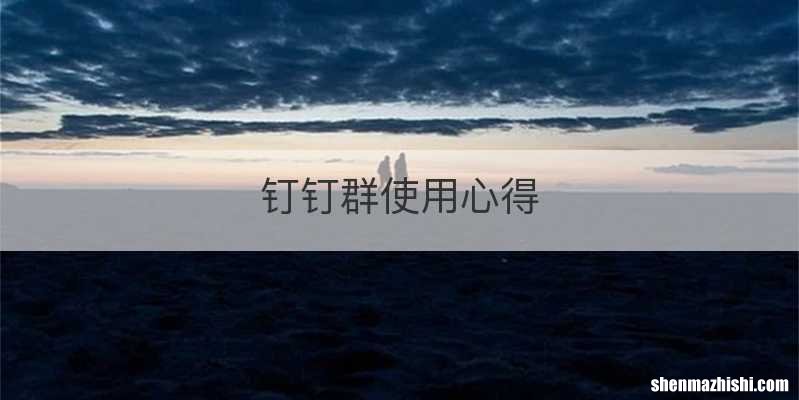 钉钉群使用心得