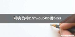 神舟战神z7m-cu5nb跳bios
