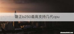 磐正b250最高支持几代cpu