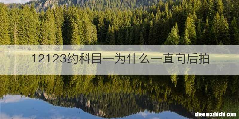 12123约科目一为什么一直向后拍