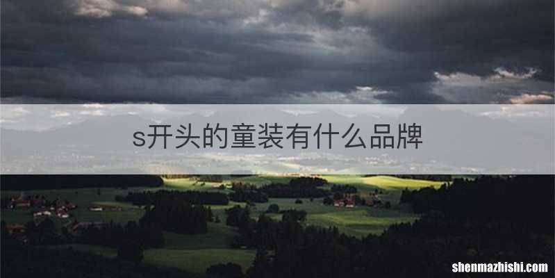 s开头的童装有什么品牌