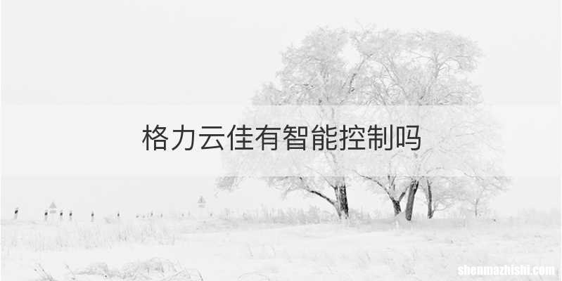 格力云佳有智能控制吗