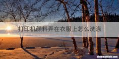 打印机颜料弄在衣服上怎么洗涤