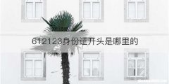 612123身份证开头是哪里的