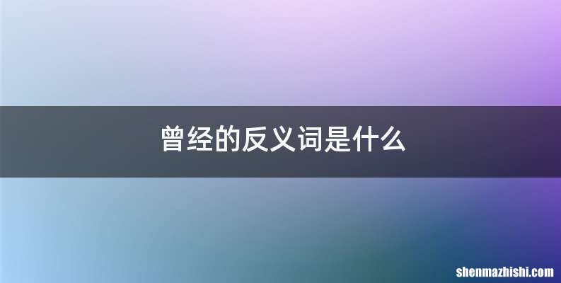 曾经的反义词是什么