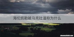 海伦凯勒被马克吐温称为什么
