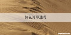 鲜花算绿通吗