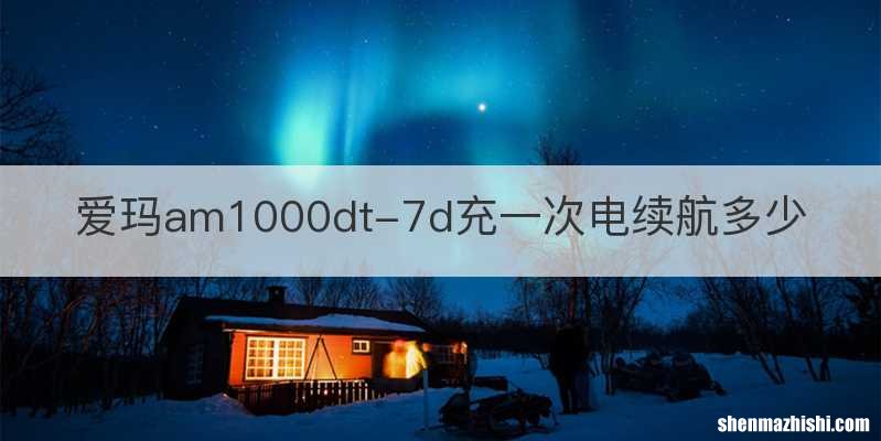 爱玛am1000dt-7d充一次电续航多少