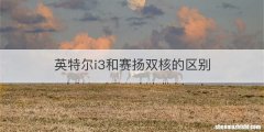 英特尔i3和赛扬双核的区别