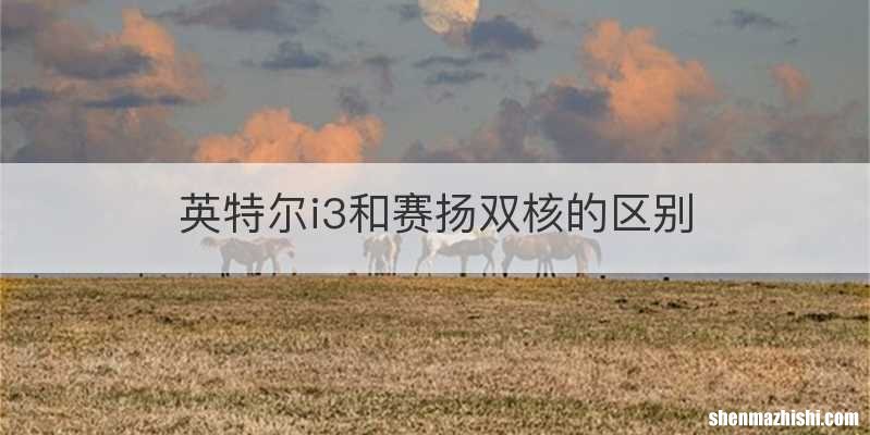英特尔i3和赛扬双核的区别