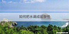 如何把水调成弱酸性