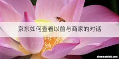 京东如何查看以前与商家的对话