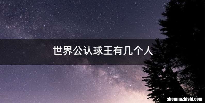 世界公认球王有几个人