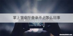 掌上营业厅登录不上怎么回事