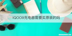 iQOO9充电器需要买原装的吗