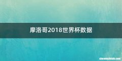 摩洛哥2018世界杯数据